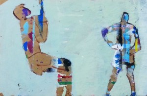 רישום צבע על נייר חום ממוחזר