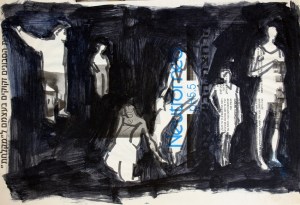 לורד וצבע על נייר עיתון