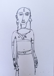 טוש על נייר כרומו.