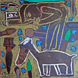 החמור של עזרא, בד, 200X200