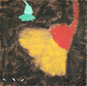 צבע על לוח עץ, 100X100