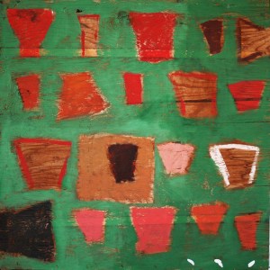 הלקטים, צבע על לוח עץ.