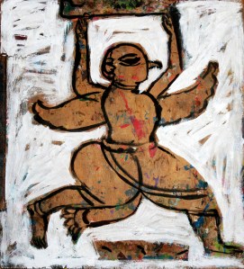 צבע על דיקט, 40X40